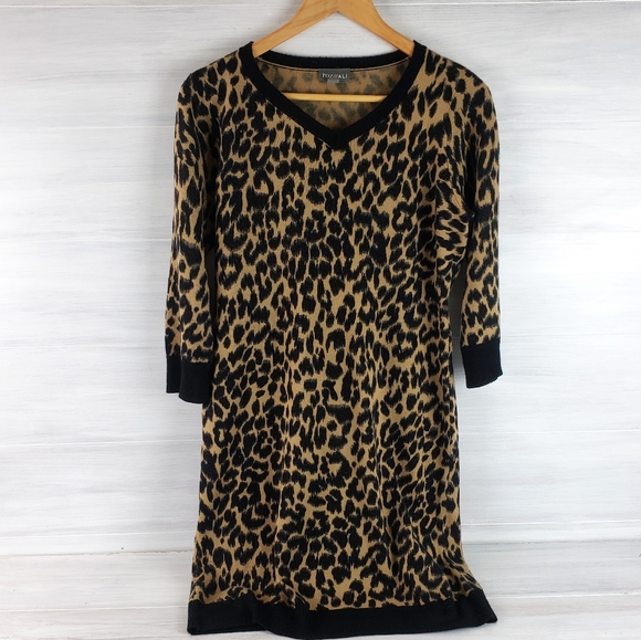 Roz & Ali Leopard Print Sweater Dress - Picture 8 of 15